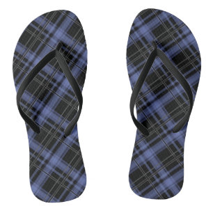 Seamless chequered plaid tartan lined striped patt thongs