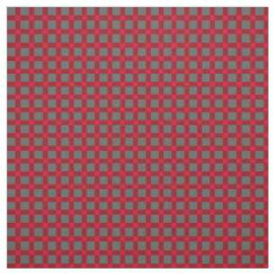 Seamless chequered plaid tartan pattern red grey fabric