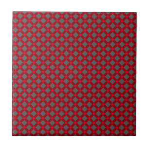 Seamless chequered plaid tartan scottish red grey ceramic tile