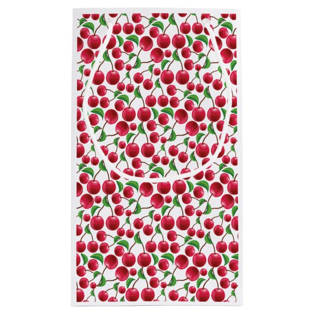 Seamless Cherry Pattern Gift Bag (Back)