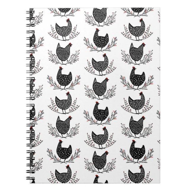 Seamless chicken pattern notebook (Front)