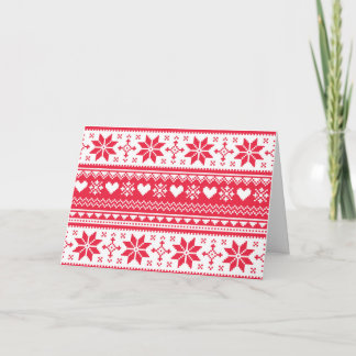 Seamless Christmas card, winter, Scandinavian, ret Holiday Card