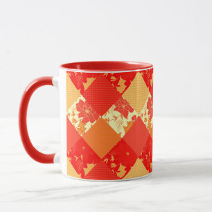 Seamless Christmas patchwork patches pattern geome Mug