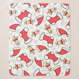 Seamless Christmas pattern, festive design. Sherpa Blanket