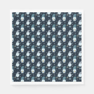 seamless Christmas scandinavian blue pattern Napkin