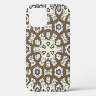 Seamless circular vintage pattern. Coloured decora iPhone 12 Case