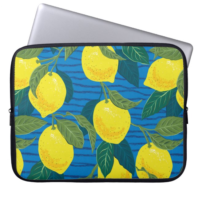 Seamless citrus pattern. Hand drawn illustration w Laptop Sleeve (Front)
