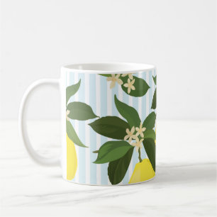 Seamless citrus vintage pattern on white backgroun coffee mug
