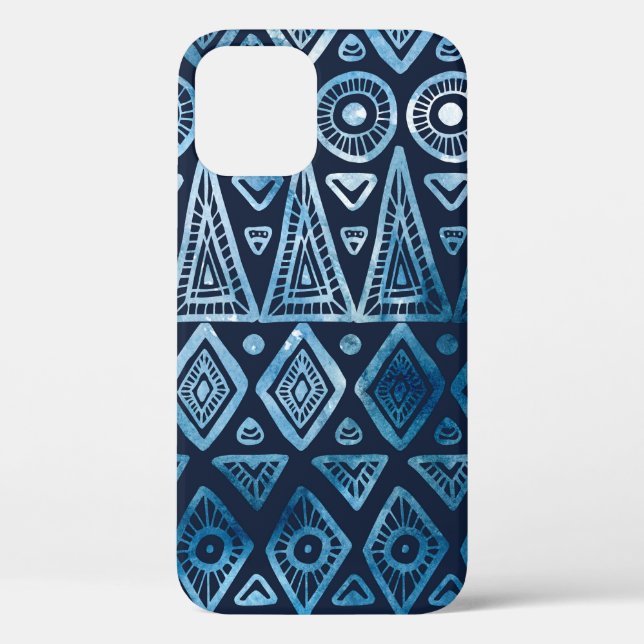 Seamless classic blue ethnic pattern Case-Mate iPhone case (Back)
