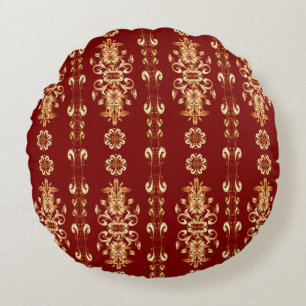 Seamless classic golden pattern. Golden pattern on Round Cushion