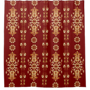 Seamless classic golden pattern. Golden pattern on Shower Curtain