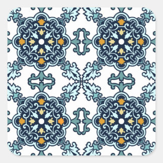 Seamless classic ornament tiles square sticker