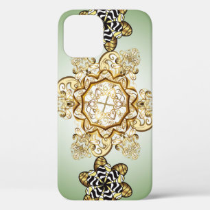 Seamless classic vintage golden pattern. Vintage i iPhone 12 Case