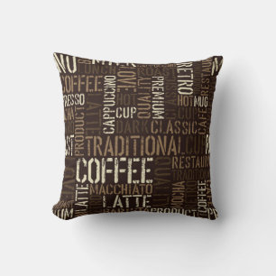 Seamless coffee experience pattern cushion