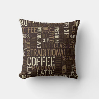 Seamless coffee experience pattern cushion