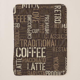 Seamless coffee experience pattern sherpa blanket