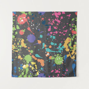 Seamless colored grunge pattern with watercolor sp tapestry