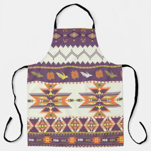 Seamless colorful aztec pattern apron