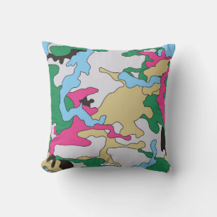 Seamless colorful camouflage background pattern. C Cushion