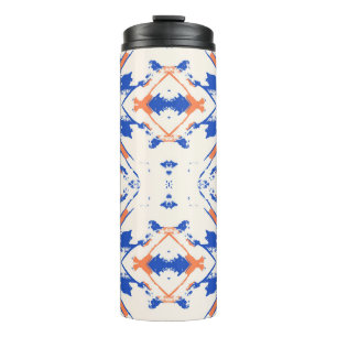 seamless colorful hipster pattern with geometric thermal tumbler