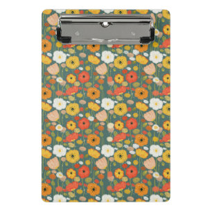 Seamless Colorful Wildflower Pattern  Mini Clipboard
