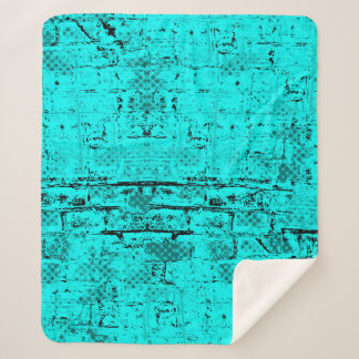 Seamless colour grunge turquoise. Halftone element Sherpa Blanket