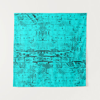 Seamless colour grunge turquoise. Halftone element Tapestry