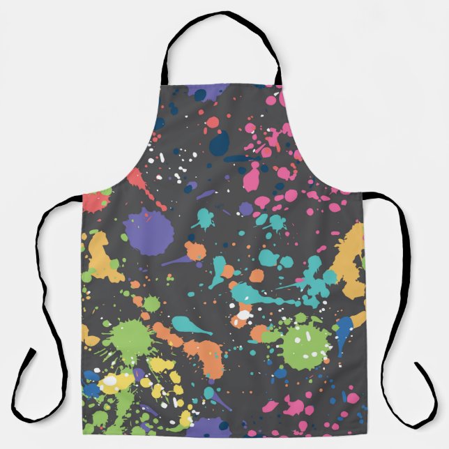 Seamless coloured grunge pattern with watercolor s apron (Front)