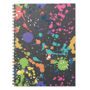 Seamless coloured grunge pattern with watercolor s notebook