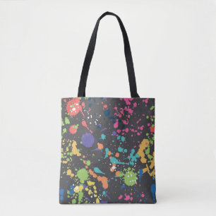 Seamless coloured grunge pattern with watercolor s tote bag
