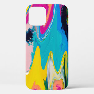 Seamless colourful abstract pattern, watercolor wa iPhone 12 case