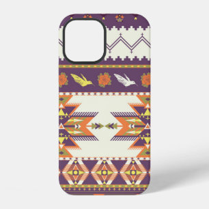 Seamless colourful aztec pattern iPhone 12 case