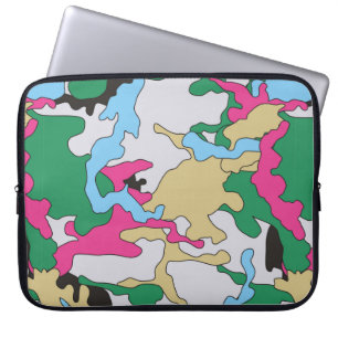 Seamless colourful camouflage background pattern. laptop sleeve