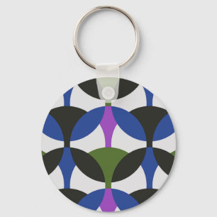 seamless colourful circles key ring