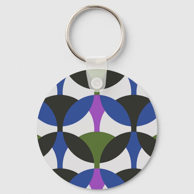 seamless colourful circles key ring (Front)