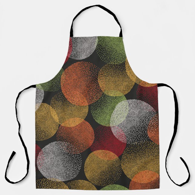 Seamless colourful circles pattern. Abstract vinta Apron (Front)