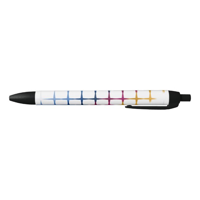Seamless colourful cross stitch pattern black ink pen (Bottom)