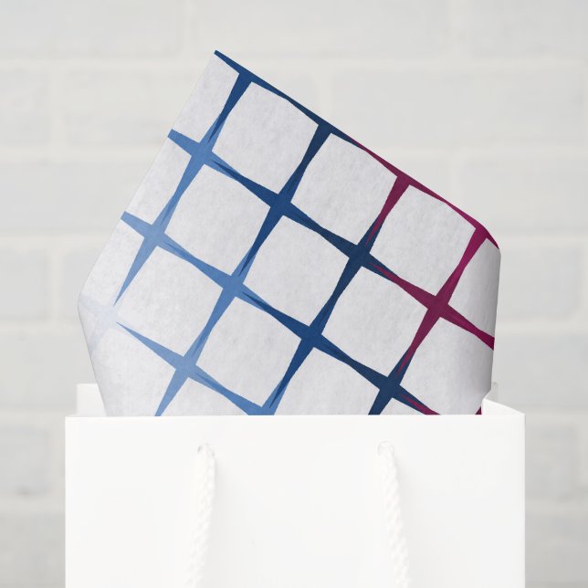 Seamless colourful cross stitch pattern tissue paper (Gift Bag)