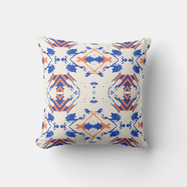  seamless colourful hipster pattern with geometric cushion (Front)