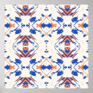 seamless colourful hipster pattern with geometric poster