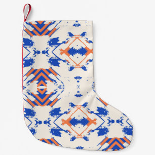 seamless colourful hipster pattern with geometric small christmas stocking