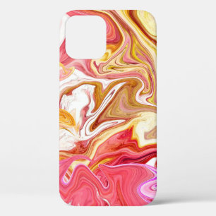Seamless colourful marble texture, abstract patter iPhone 12 case
