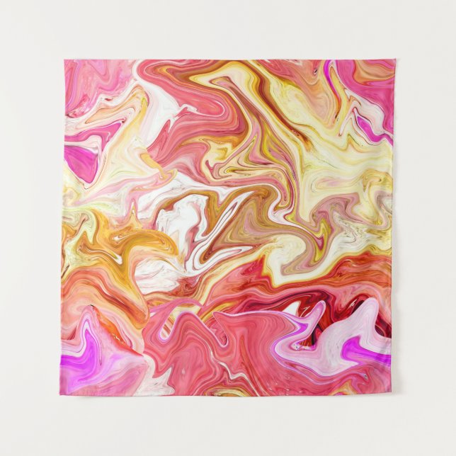 Seamless colourful marble texture, abstract patter tapestry (Front)