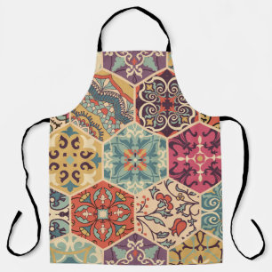 Seamless colourful patchwork tile with Islam, Arab Apron
