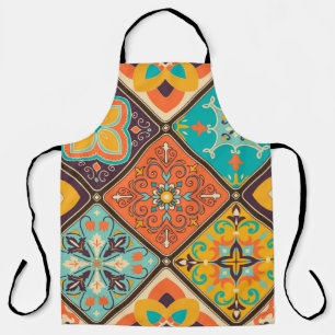 Seamless colourful patchwork tile with Islam, Arab Apron
