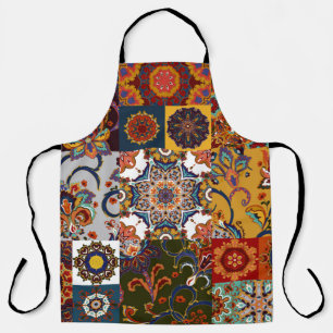 Seamless colourful patchwork tile with Islam, Arab Apron