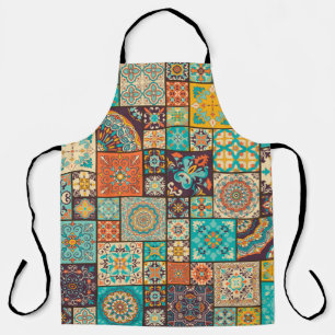 Seamless colourful patchwork tile with Islam, Arab Apron
