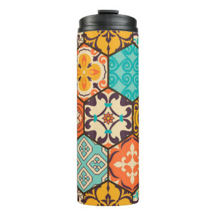 Seamless colourful patchwork tile with Islam, Arab Thermal Tumbler