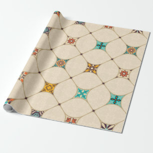 Seamless colourful patchwork tile with Islam, Arab Wrapping Paper