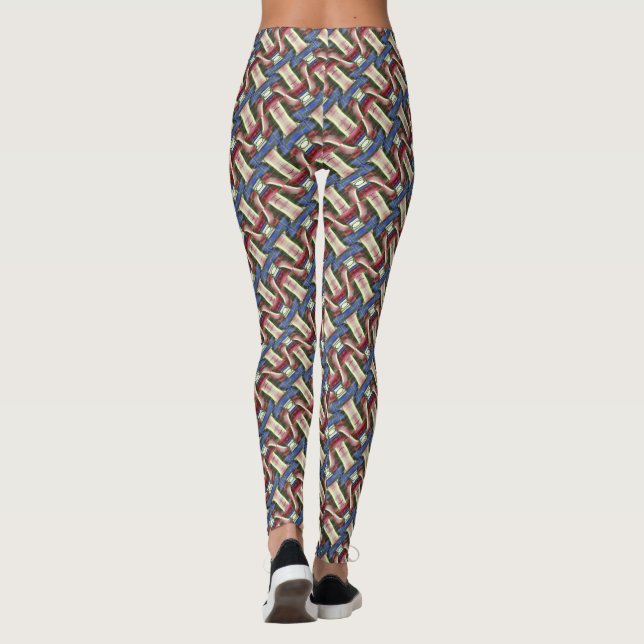 Seamless colourful pattern leggings (Back)